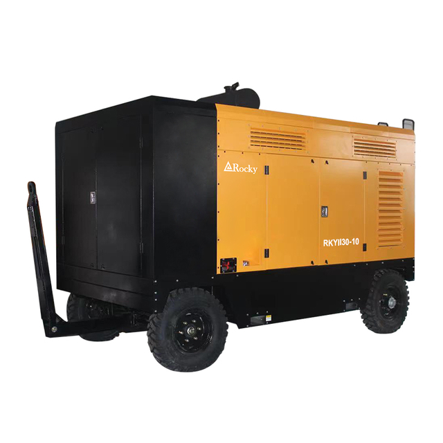 M&aacute;y n&eacute;n kh&iacute; trục v&iacute;t di động chạy bằng diesel hai tầng Rocky