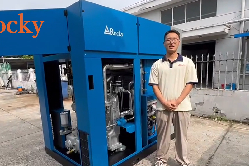 Compressor de ar de parafuso sem &oacute;leo seco de 55kw
